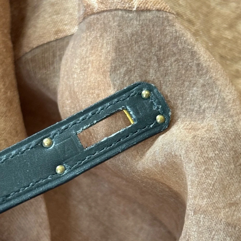 HERMÈS Black Vintage Mini Kelly Box Calfskin GHW - Picture 14 of 15